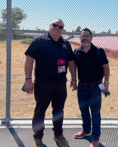 Matt Belasco of Pittsburg USD with Phil Villagomez of TerraVerde